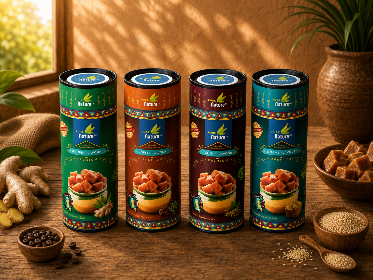 Flavoured Jaggery Cubes